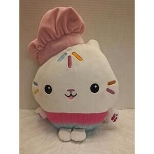 Gabby’s Dollhouse Plush Cat Cupcake  Chef Hat 10” DreamWorks Stuffed Animal T107